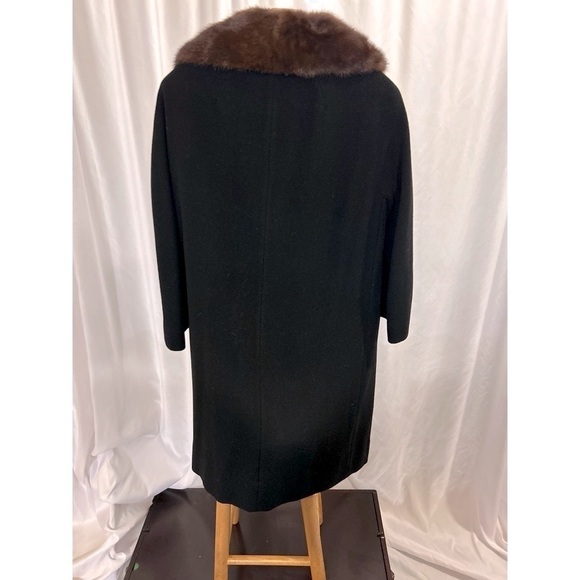 ✅ Vintage 100% Cashmere Coat with Mink Fur Collar! - Picture 2 of 4